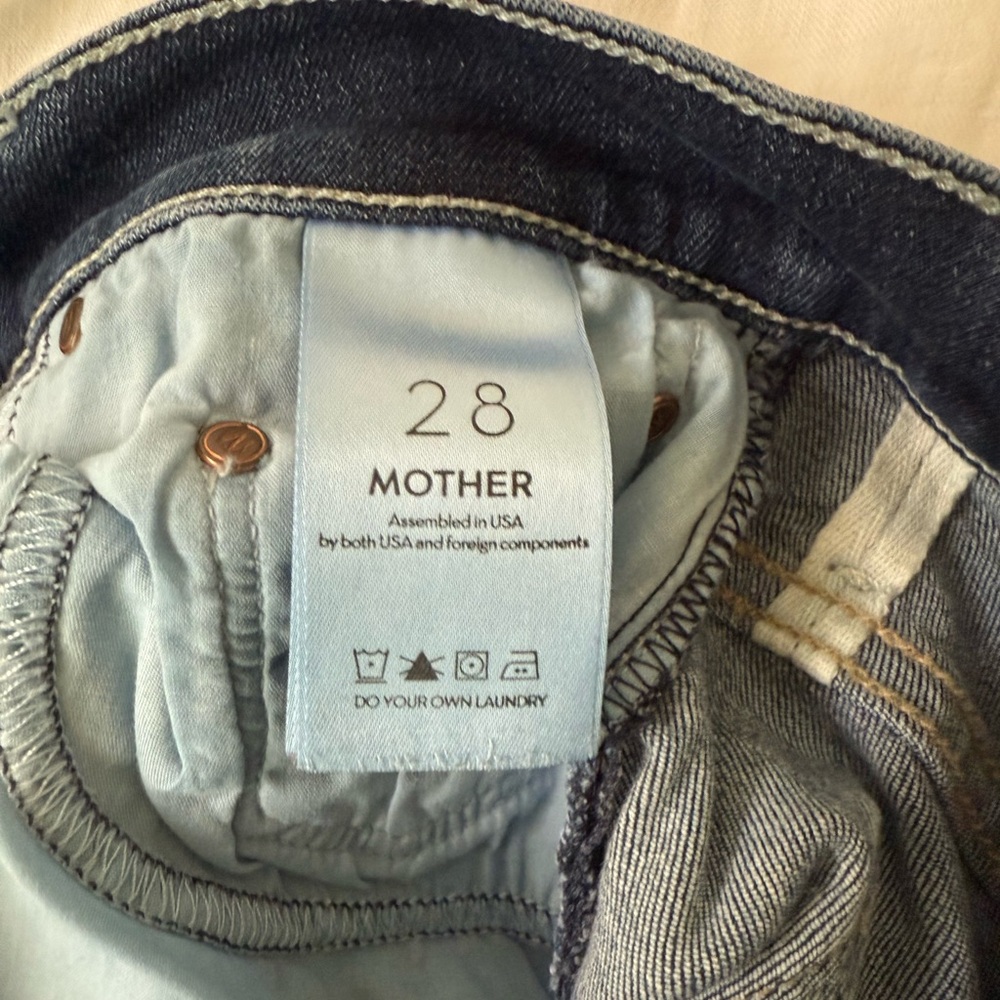 MOTHER Straight Leg Jeans - Indigo - Picture 6 of 10